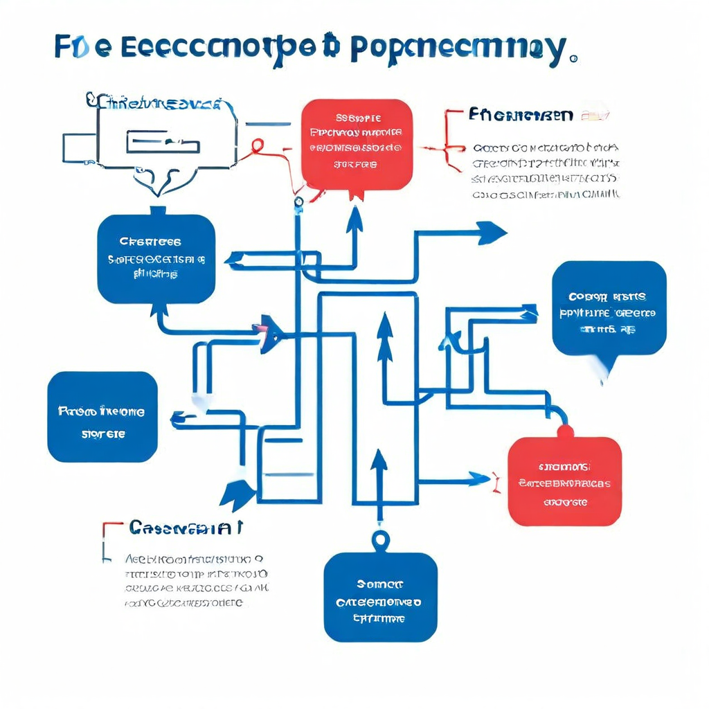 흰색 바탕에 파란색 화살표로 연결된 주문부터 결제까지 다섯 단계의 순서도를 보여주는 디지털 화면이다.