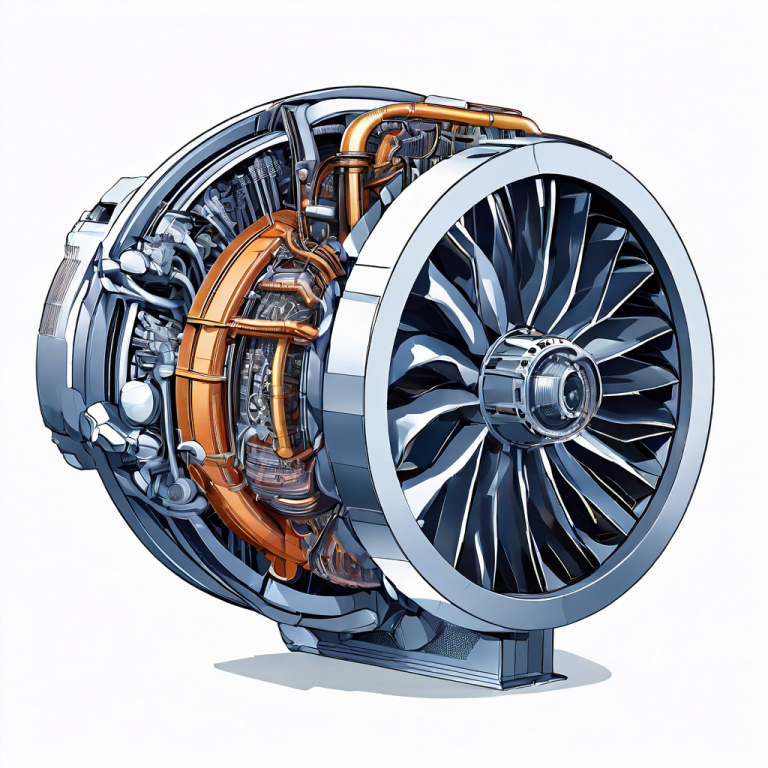 터보차저의 작동 원리를 보여주는 단면도로, 배기가스가 터빈을 회전시켜 압축기 휠을 구동하고 고밀도 공기를 엔진 흡기구로 강제 주입하는 과정을 설명합니다.