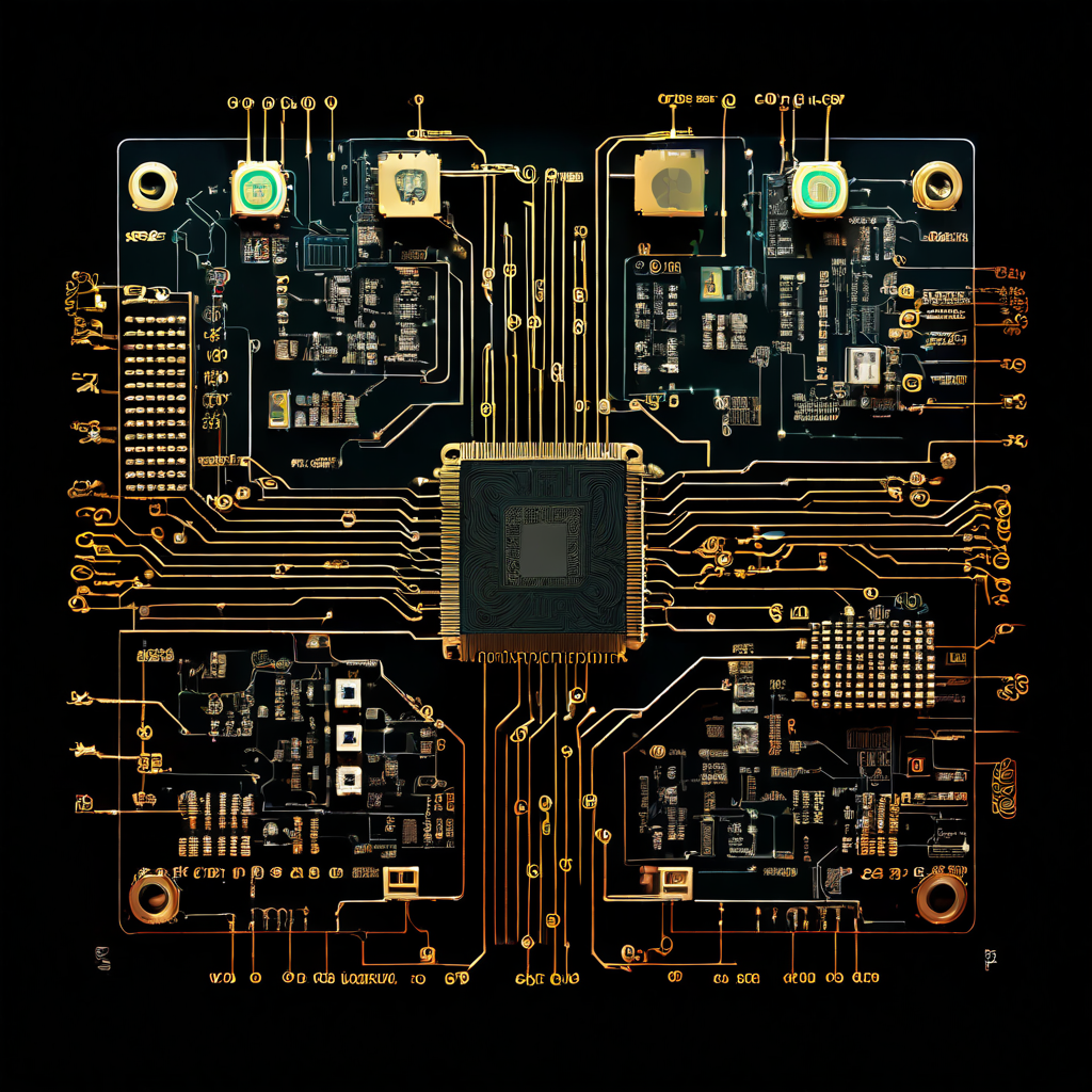 로컬 디밍 기술의 핵심 원리를 경제학적 비유로 표현한 이미지로, 회로 기판 위에서 깊은 블랙 레벨과 향상된 명암비가 고가의 통화처럼 거래되는 모습을 상징적으로 보여줍니다.