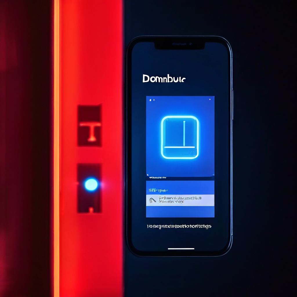 화면이 둘로 나뉘었는데 한쪽은 흐릿한 휴대폰 화면과 깨진 방해 금지 아이콘이.